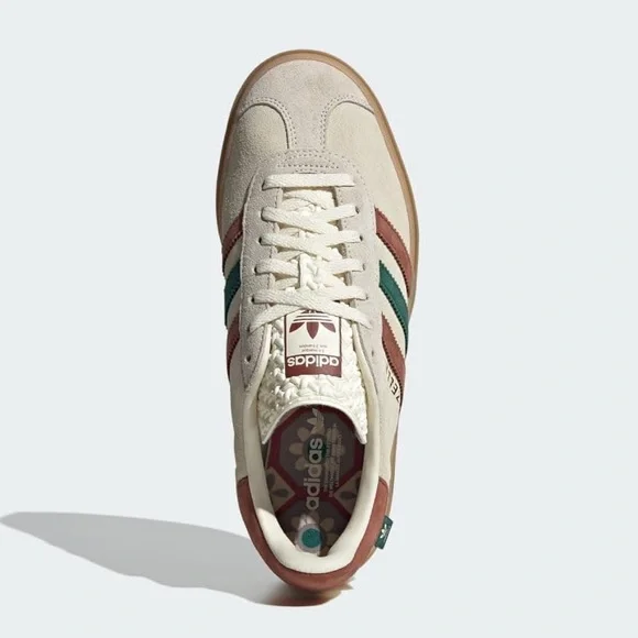 Adidas Women's Gazelle Bold Maple Leaf Platform Sneakers - Cream, Brown, Green - Picture 7 of 15